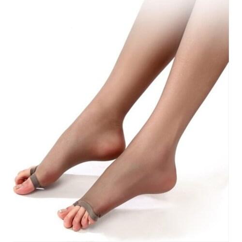 Open toe socks womens open toe socks plus crotch Core-spun Yarn ultra-thin sexy socks