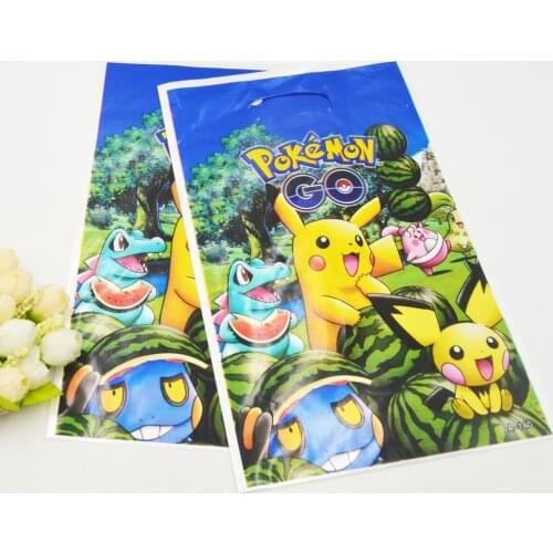 10pc/set Pokemones Birthday Party Supplies Baby Shower Favor Decor Event Gift Bag Birthday Party For Girls Party Supplies