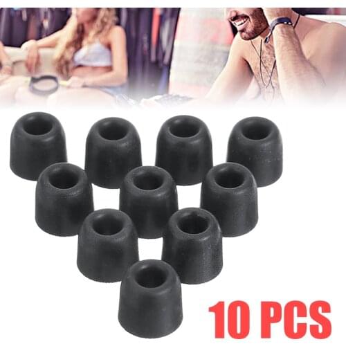 10pcs New Arrival Medium Memory Foam Ear Tips Noise Cancellation In-ear Earbuds Dustproof Cover Replacement Earphone Accessories