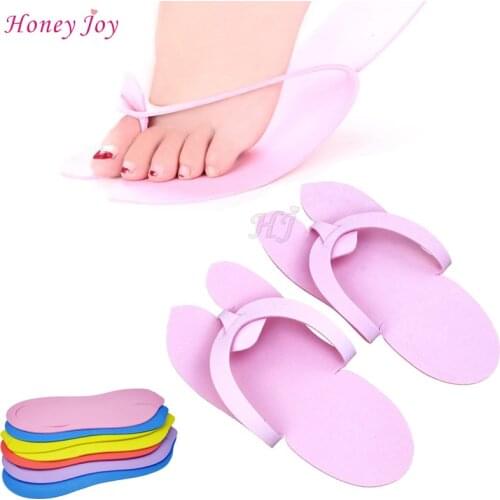 12pairs/lot Anti-skidding Disposable Spa Pedicure Slippers Comfortable Convenient Nail Art Salon Flip Flop Foot 29.5*11.5cm EVA