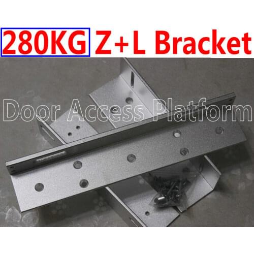 280KG MAGNETIC Locks Z+L Bracket,Stainless steel DOOR LOCK, Z&L Bracket 600LBS FOR door home factory ACCESS control door lock