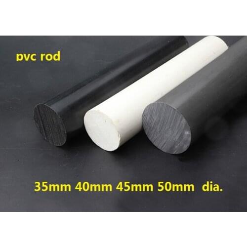 35mm 40mm 45mm 50mm white black gray PVC rod polyvinyl chloride bar Poly Vinyl Chloride stick Resistant to acid alkali round bar