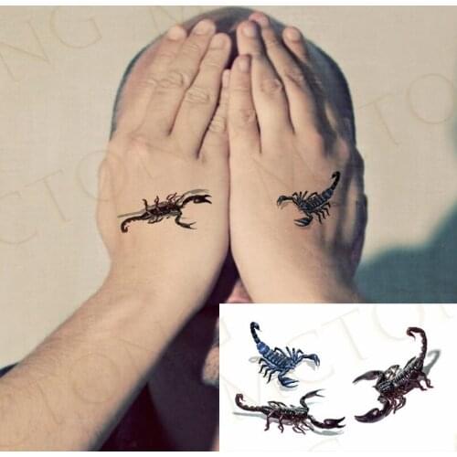 3D Spider Tatoo Scorpion Temporary Tattoo Stickers For Halloween Fake Tattoo Body Art Tatuajes Joke Tatouage Temporaire