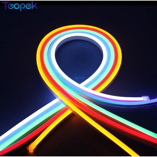 5m Flex Neon Light SMD2835 120leds/m LED Lighting 6*12mm color surface dress LED Strip rope Light Waterproof