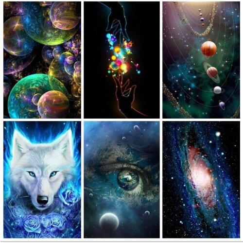Color Bubble DIY Diamond Painting Planet Space Home Decoration Wall Art Picture Handmade Gift Mosaic Sticker Diamond Embroidery