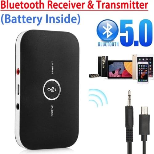 Bluetooth 5.0 Audio Receiver Transmitter 2 IN 1 RCA 3.5MM 3.5 AUX Jack USB Dongle Stereo Music Wireless Adapters For TV Car PC