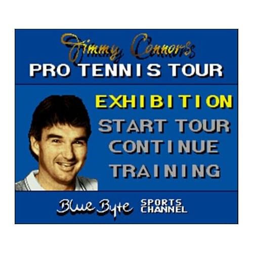 Jimmy Connors Pro Tennis Tour NTSC Version 16 Bit 46 Pin Big Gray Game Card For USA Game Players
