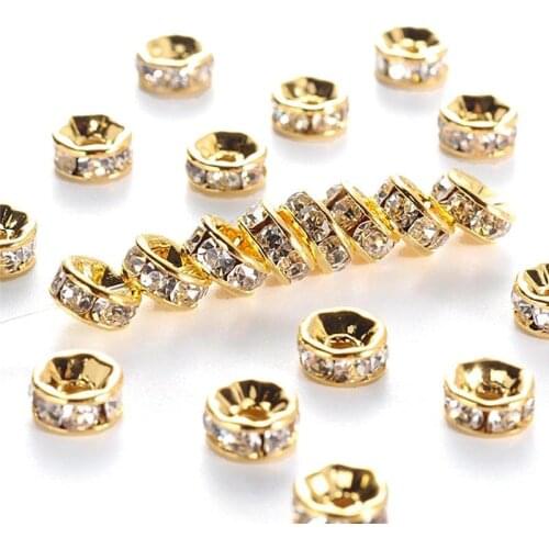 40/80Pcs 6 8mm Crystal Rondelle Loose Beads Jewelry Making Necklace Bracelet Pendant Wholesale