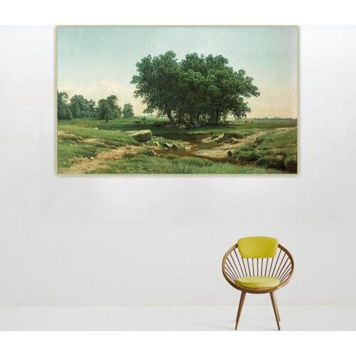 Citon Ivan Shishkin《Oaks.1886》Canvas Art Oil Painting Artwork Poster Picture Backdrop Wall Decor Home Living room Decoration