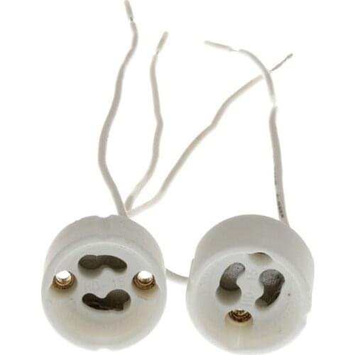 GU10 Lamp Holder Socket Base Adapter Wire Connector Ceramic Socket For LED Halogen Lamp Light