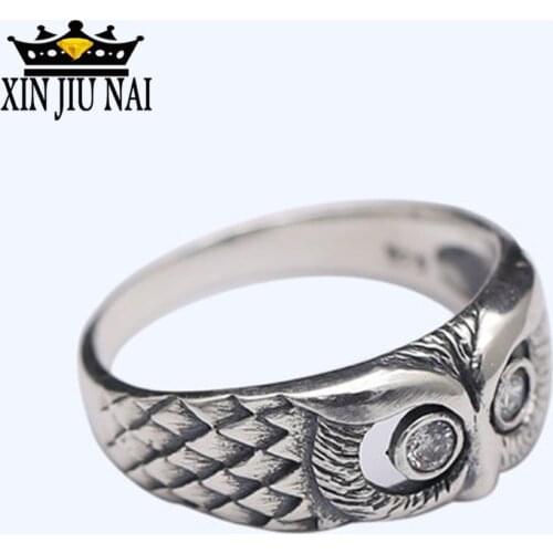 Vintage 925 Silver Mini Owl Rings Chic Women Rings US Ring Size 6 7 8 9 10 for Women Mothers Day Gift Jewelry