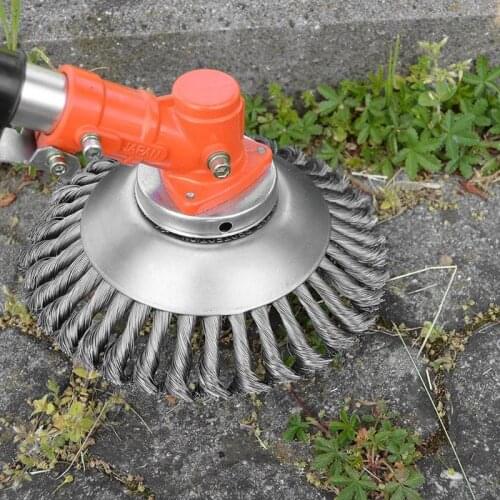 2019 8 Inch Steel Wire Wheel Garden Weed Brush Lawn Mower Grass Eater Trimmer Brush Cutter Tools Parts