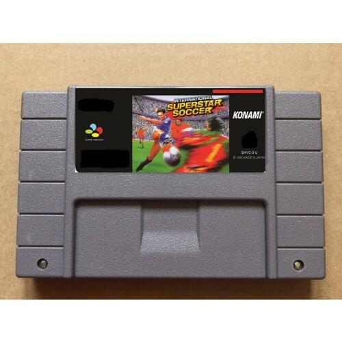 International super star soccer USA-NTSC version 16 bit 46 pins video games