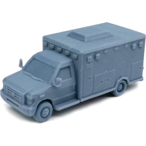 Outland Models Railroad Scenery Ambulance Truck 1:87 HO Scale