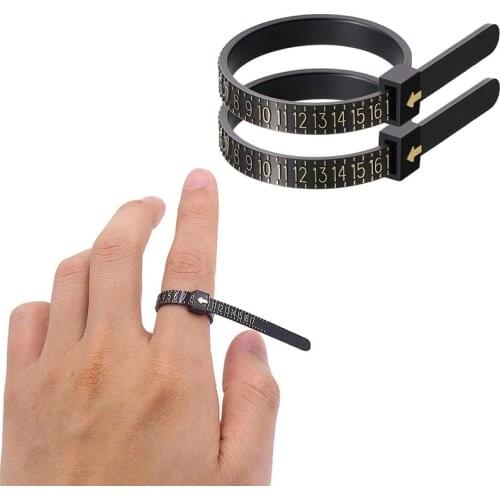 Ring Size Tool Kit Finger Size Measuring Tool with Jewel Polishing Cloth