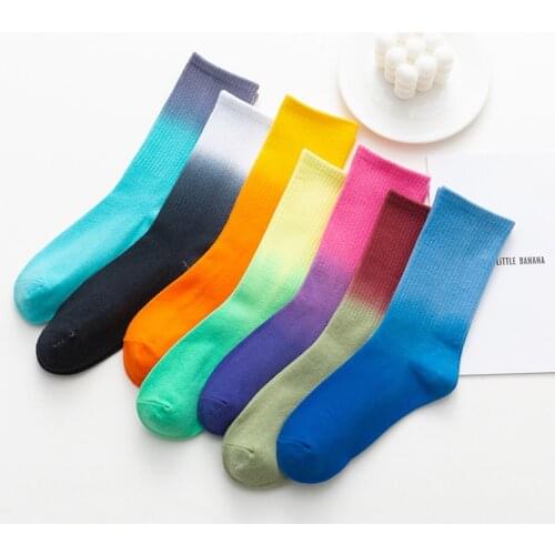 Unisex Socks 2021 New Fashion Crew Socks Cotton Colorful Breathable High Quality Neon Color Women And Men Sports Long Socks