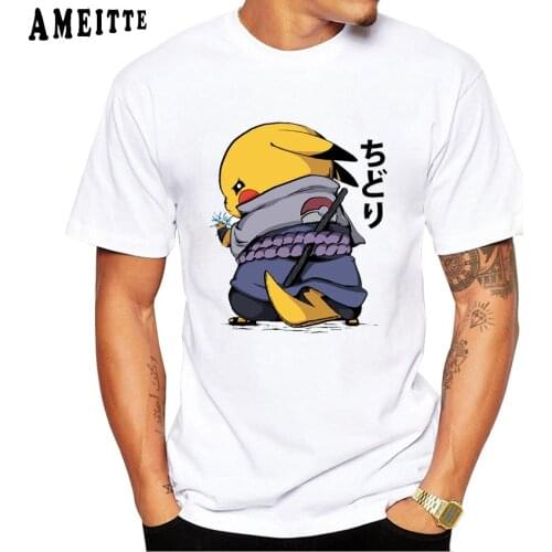 2019 New Summer Fashion Men Short Sleeve Chudori Sasuke Print T-Shirt Funny Cartoon Design Boy Tops Hipster Man Casual Tees