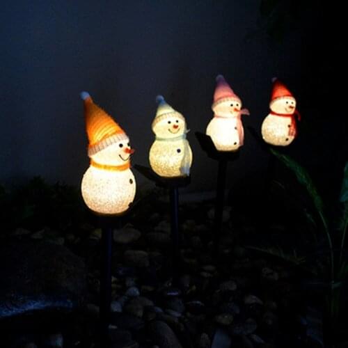 New Cartoon Solar Christmas Lawn Light Snowman Series Solar Lawn Lamp Creative LED Floor Lamp Outdoor Lighting Garden Decoration