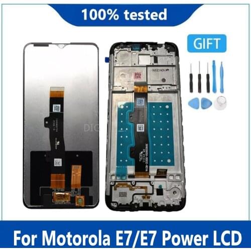 Original For Motorola Moto E7 lcd touch screen digitizer for Moto E7 lcd XT2052 XT2052-1 For Moto E7 Power lcd XT2097 with frame