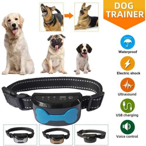 Dog Bark Collar Anti Bark Collar Rechargeable Waterproof Dog Bark Collar with Vibration Beep for Small Medium Large Dogs