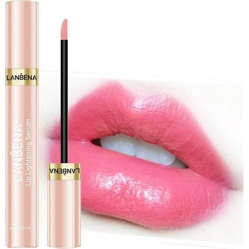 Lip Lightening Serum Long Lasting Moisturizing Lip Plumper Liquid Fade Lip Lines Reducing Lip Pigmentation Pink Lip Care