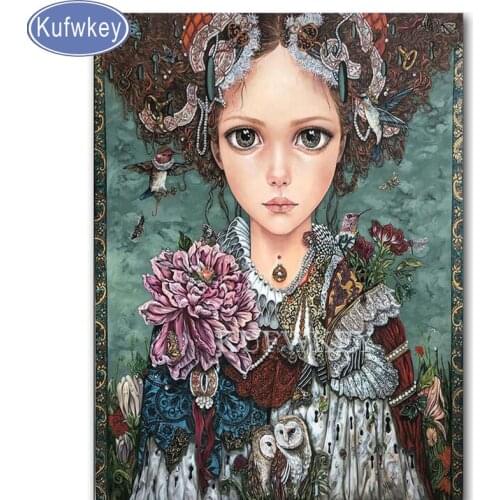 Princess fantasy fairy DIY diamond mosaic Crystal full drill square 5D diamond painting 3d cross stitch kit round rhinestone art