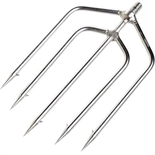 Stainless Steel Prong Harpoon Fish Fork Fishing Ice Breaker AccessoryTackleTool