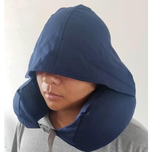 U Shaped Body Neck Pillow Cotton Particle Pillow Soft Hooded U-pillow Home Airplane Car Travel Cervical Pillow UD88