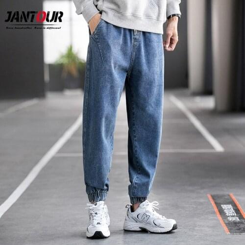 Jantour 2021 Spring Autumn Style Jeans Men Jeans Pants Mens Blue Denim Trousers Fashion Pencil Pants Male Kpop Clothes 8 Model