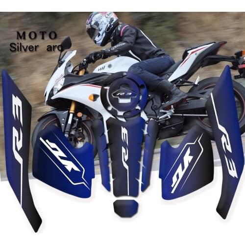 3D motorcycle logo tank buffer protective sticker for YAMAHA YZFR3 YZF-R3 YZF R3 2019 2020 Tank Pad Sticker Protective Stickers