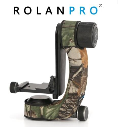 ROLANPRO Personality Tripod Head Camouflage Sleeve Protective Case For Gitzo GHFG1 Gimbal Head Telephoto Bird Shooting Protector