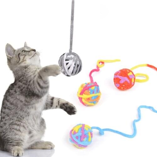 1pcs High-quality Wool Yarns Pet Cat Rolling Ball Toys Kittens Scratch Ball Toys for Solving Boredom Pet Cat Interactive Toys