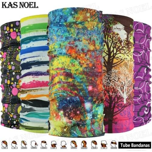 10pcs New Women Nice Trendy Designs UV Protection Microfiber Outdoor Bandana Multifunctional Tube Headbands