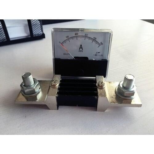 Pointer Analog Amp Panel Meter Current Ammeter DC 0-500A 500A with shunt free shipping