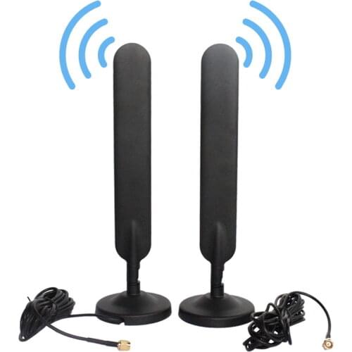 HUAWEI SMA Gain 3G 4G Antenna Remotely Enhanced Signal Suitable For 4G LTE SMA Columnar Vertical Single Connector 2pcs Black