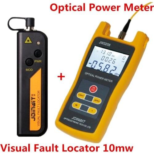 Free Shipping JW3208A Handheld Optical Power Meter with JW3105N Visual Fault Locator 10mw