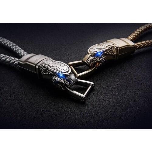 Car Key Chain Key Ring Braided Rope Key Chain Pendant for BMW Audi Mercedes-Benz Toyota Honda Nissan Kia Hyundai Cadillac Lexus