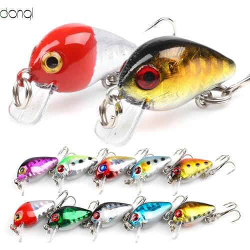 DONQL 2Pcs Wobblers Crank Fishing Lure Artificial Minnow Plastic Bait For Carp Fishing Topwater Bass Fish Tackle Hard Bait Jig