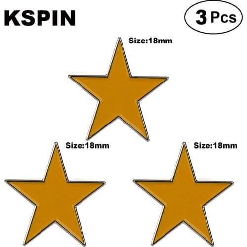 Yellow Star Lapel Pin Brooches Pins Flag badge Brooch Badges