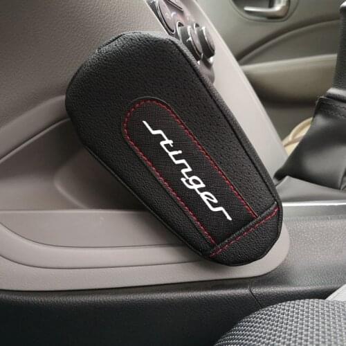 Leather Knee Pad handrail pad Interior Car Accessories For Kia Stinger