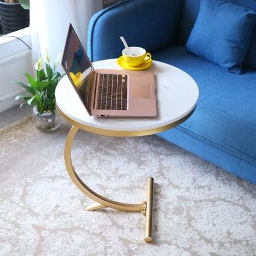 GY Creative Nordic Modern Minimalist Bedroom Living Room Sofa Side Table High-End Marble round Table Decoration