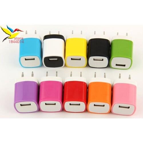 5V full 1A US Plug Color square finger wall Charger AC Power Adapter Home Charger for iPhone 5 5c 5s 6 4 4S iphone7 500 pcs/lot
