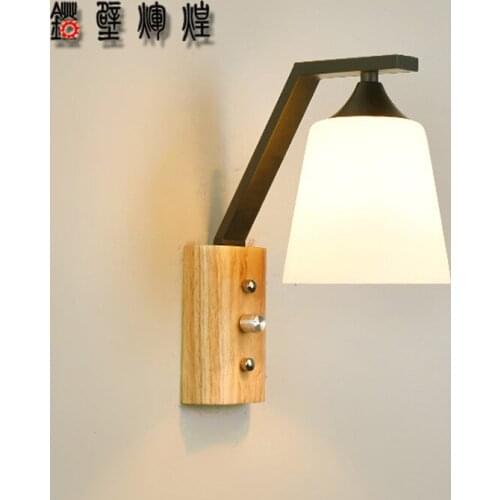 Nordic decoration home glass wall sconces crystal wall sconce lighting bedroom light bedroom living room luminaria de parede