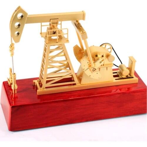 Medium oil machine machine metal oilfield oil extractor pumping unit model metal decoration gift