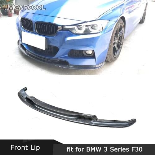 Carbon Fiber Front Lip Spoiler for BMW 3 Series F30 F35 M Sport 320i 325i 328i 330i 2012-2018 V Style FRP head Bumper Chin