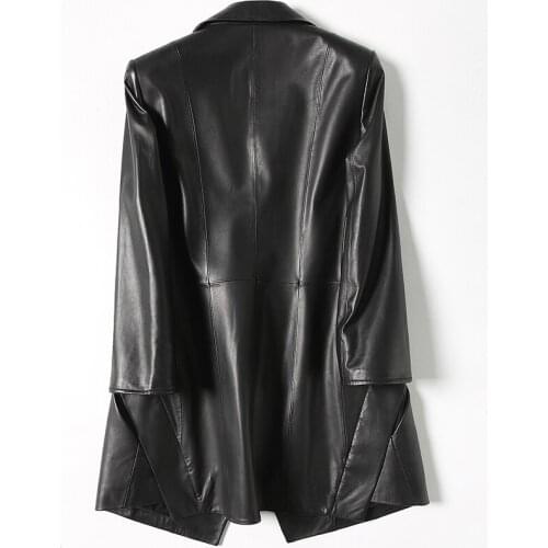 Women Genuine Leather Jacket 4040 Casual Spring Autumn Natural Sheepskin Coat Female Real Leather Jackets Black WYQ3435