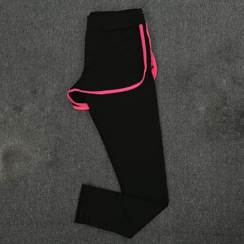 Womens Fitness Yoga Suit Quick-drying Sports Pants Outdoor Running Sweat-absorbent Slim Stretch Trousers Workout Clothes