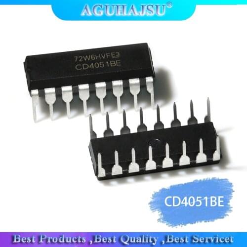 10PCS CD4051BE DIP16 CD4051 DIP 4051BE DIP-16 new and original IC