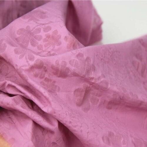 100% Cotton Salt Shrinkage Purple Red Dark Flower Pattern Very Thin Fabric for DIY Summer Clothes Blouse Dress Shirt Craft Quilt