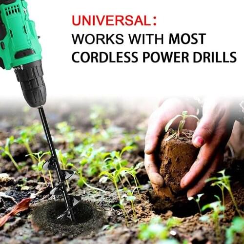 2pcs Garden Planting Auger Spiral Hole Drill Bit Small Earth Planter Post Hole Digge Fence Borer Petrol Post Hole Digger